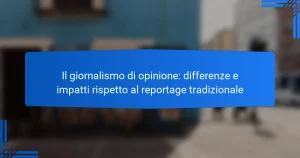 Il giornalismo di opinione: differenze e impatti rispetto al reportage tradizionale