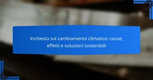 Inchiesta sul cambiamento climatico: cause, effetti e soluzioni sostenibili