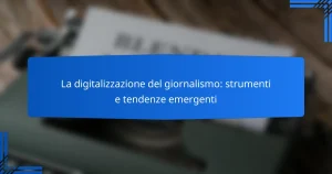 La digitalizzazione del giornalismo: strumenti e tendenze emergenti