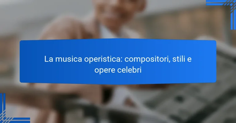La musica operistica: compositori, stili e opere celebri