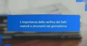 L’importanza della verifica dei fatti: metodi e strumenti nel giornalismo