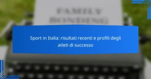 Sport in Italia: risultati recenti e profili degli atleti di successo